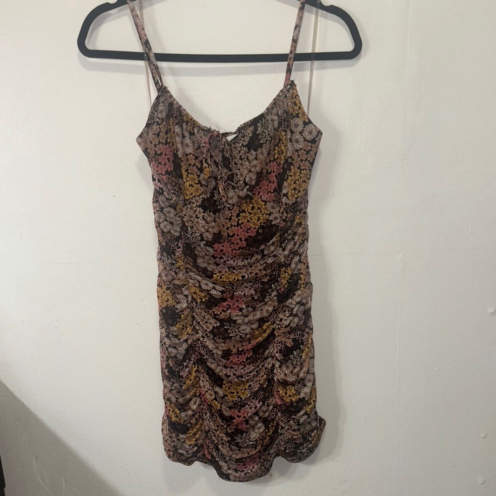 Ultra Flirt Floral Mini Dress - Multicolor size L runs smaller more like Medium